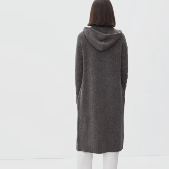 Everlane Gray Cozy Stretch Duster Cardigan sz S - Picture 2 of 6